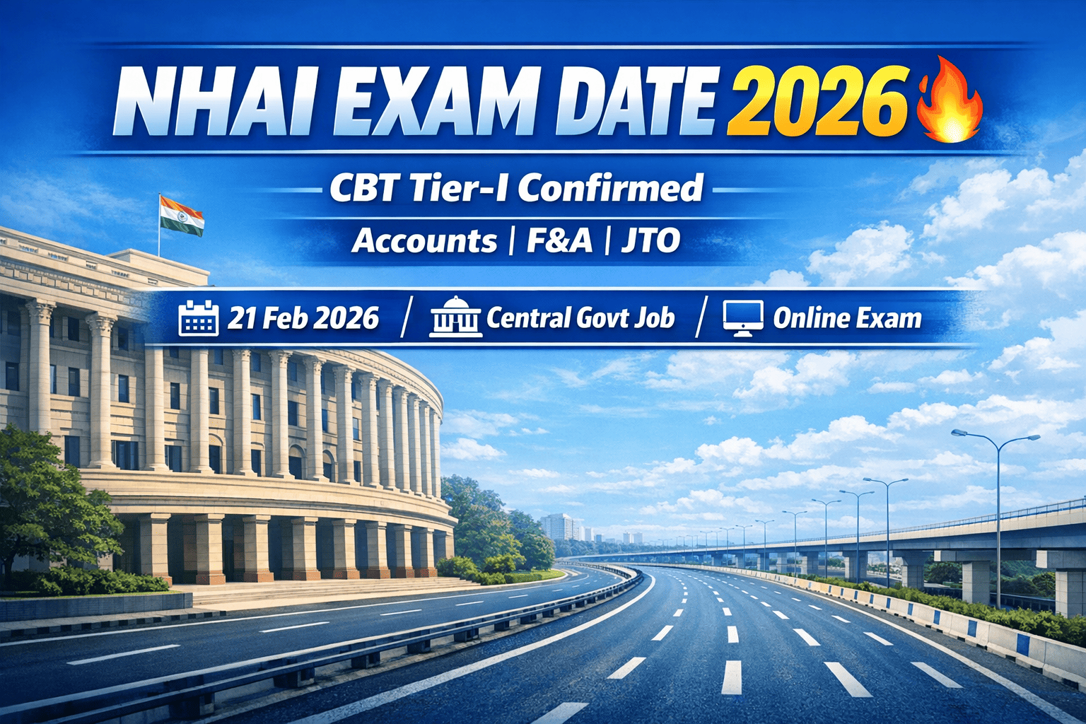NHAI Recruitment 2026 Exam Date Out: CBT for accountant, Deputy Manager (F&A) & Other Posts