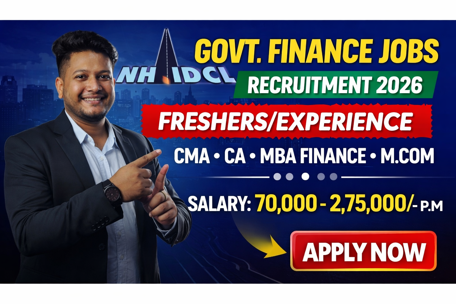 NHIDCL Finance Recruitment 2026: Salary up to ₹2.75 Lakh | Associate, Senior Associate & Consultant – Full Details