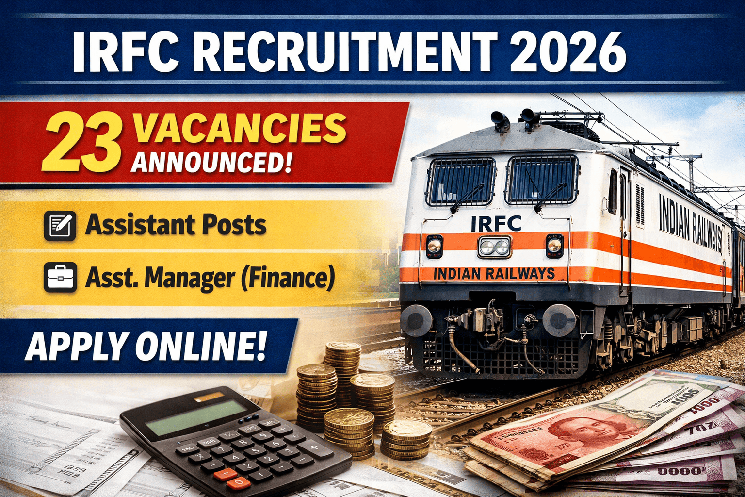 IRFCL Recruitment 2026 Notification Out | Assistant & Finance Manager Finance | 23 Posts