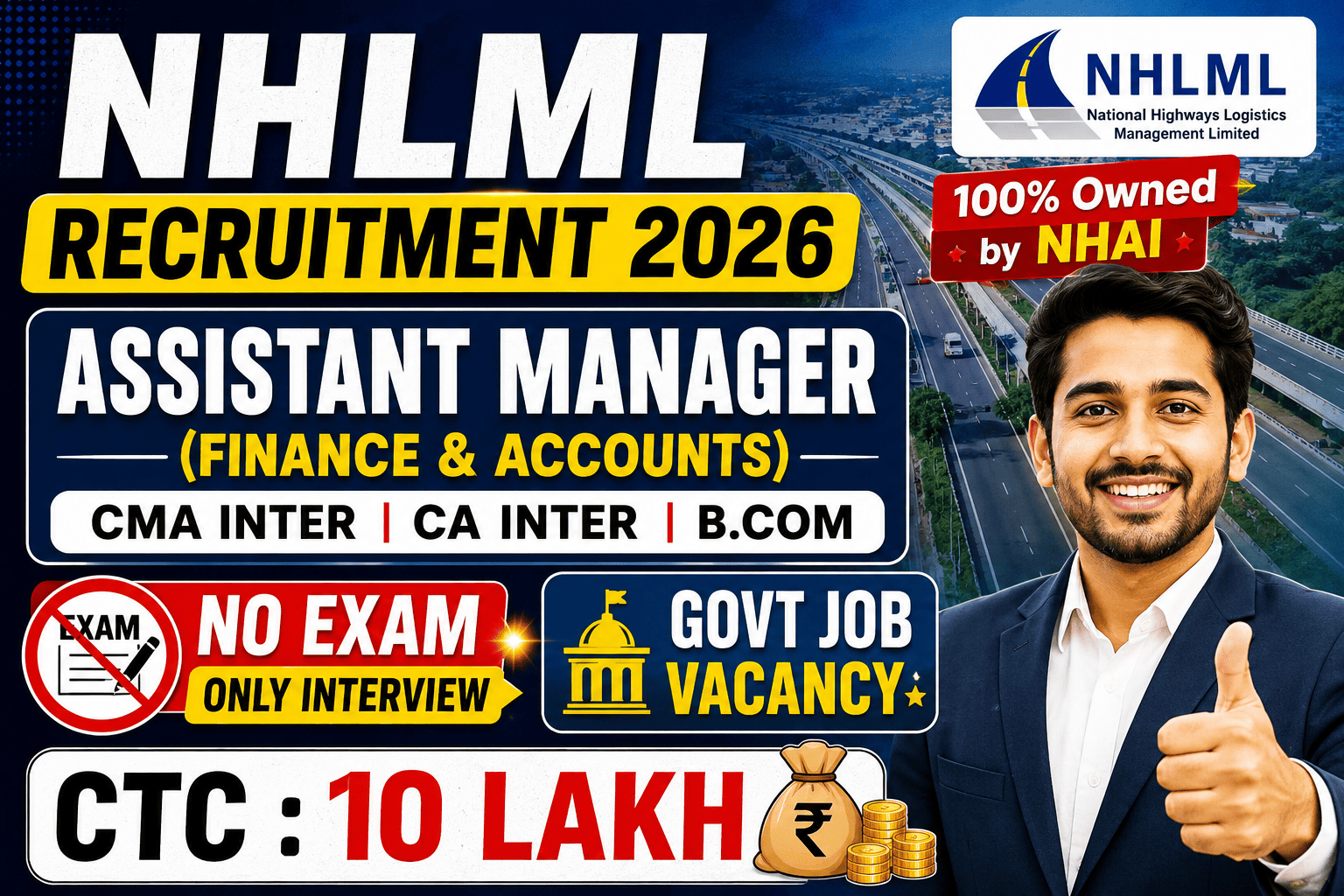 NHLML Recruitment 2026: Assistant Manager (Finance & Accounts) | No Exam | ₹10 LPA Govt Job