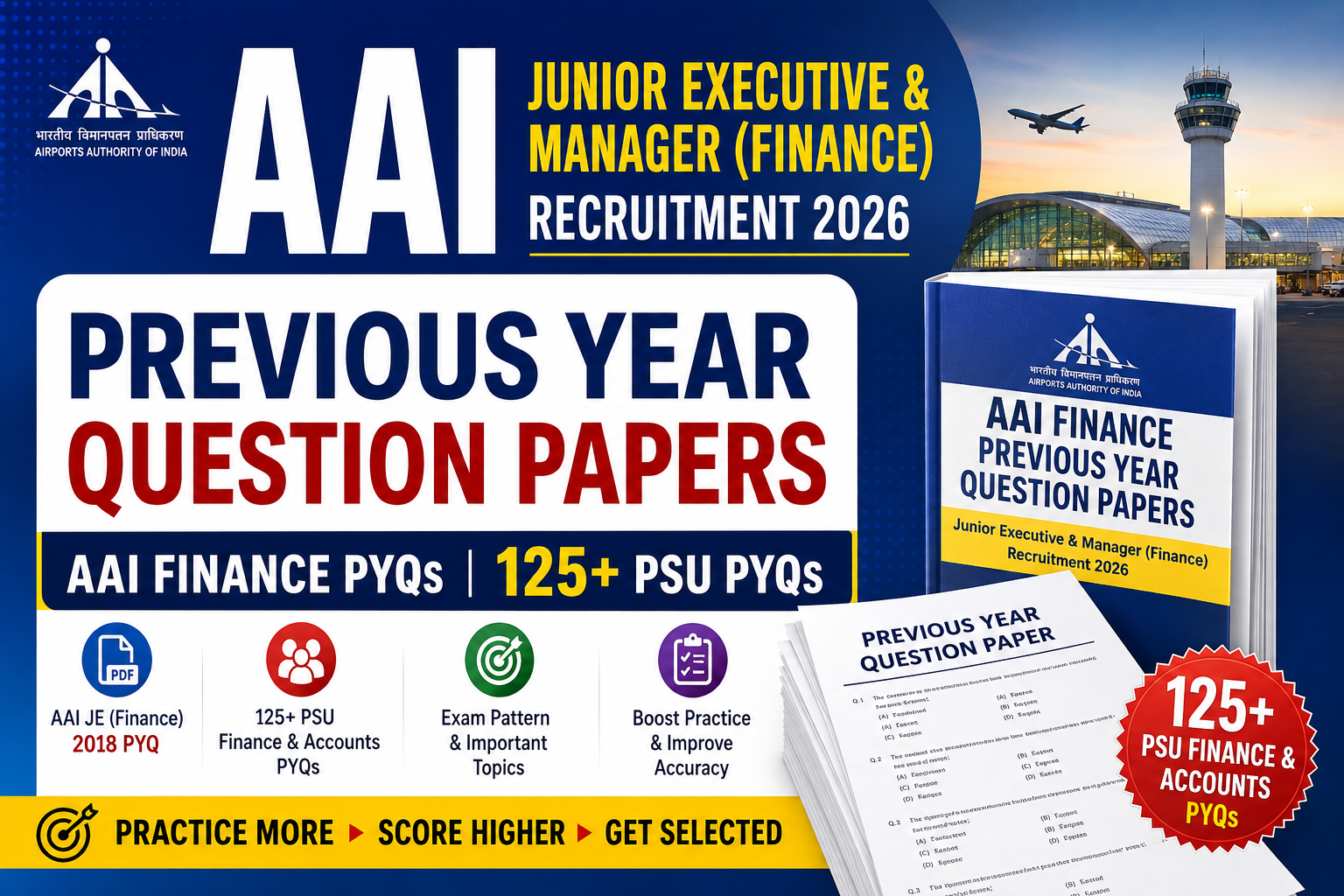 AAI Junior Executive & Manager Finance Previous Year Question Papers pdf 2026