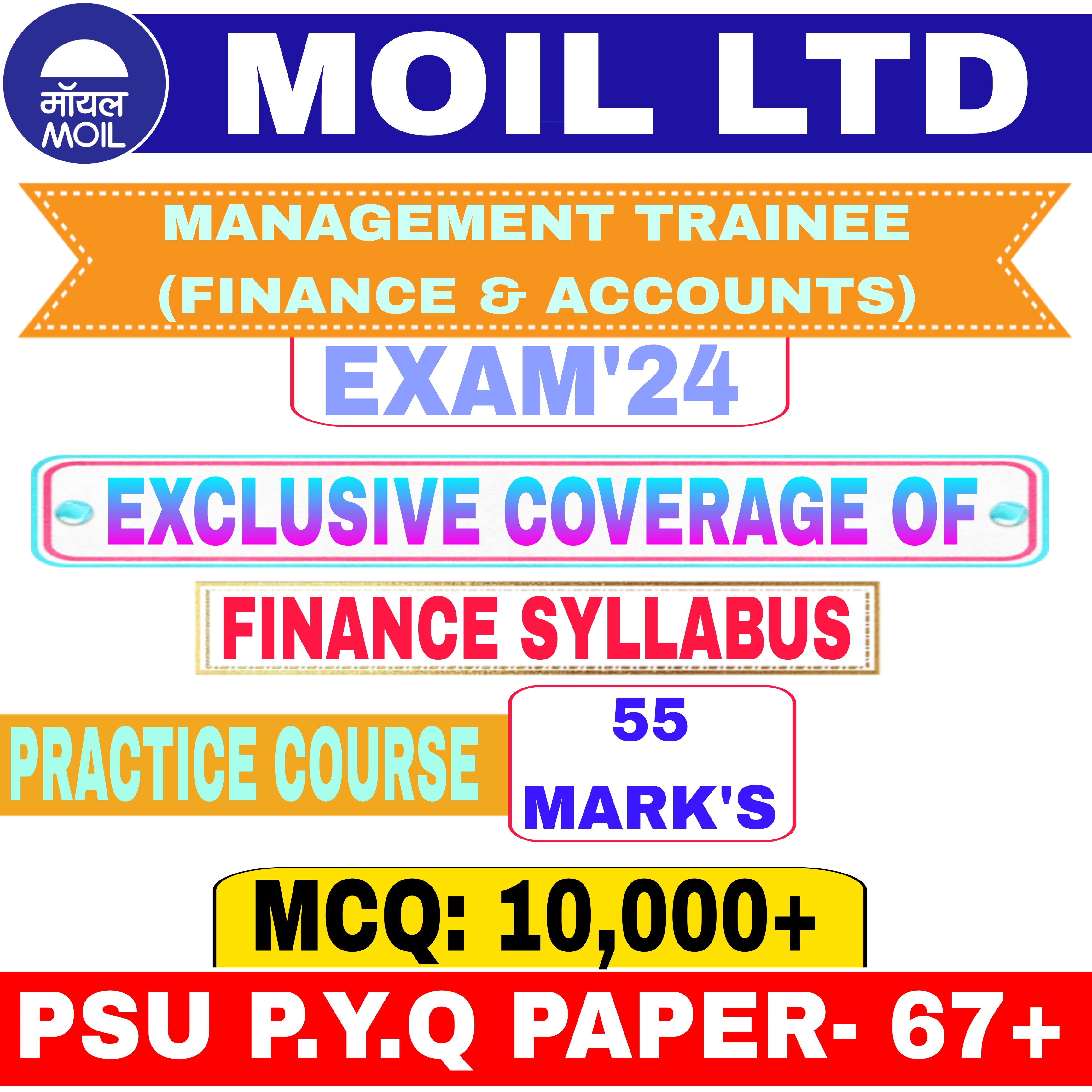 MOIL LTD Management Trainee (F&A) Course Exam 2024