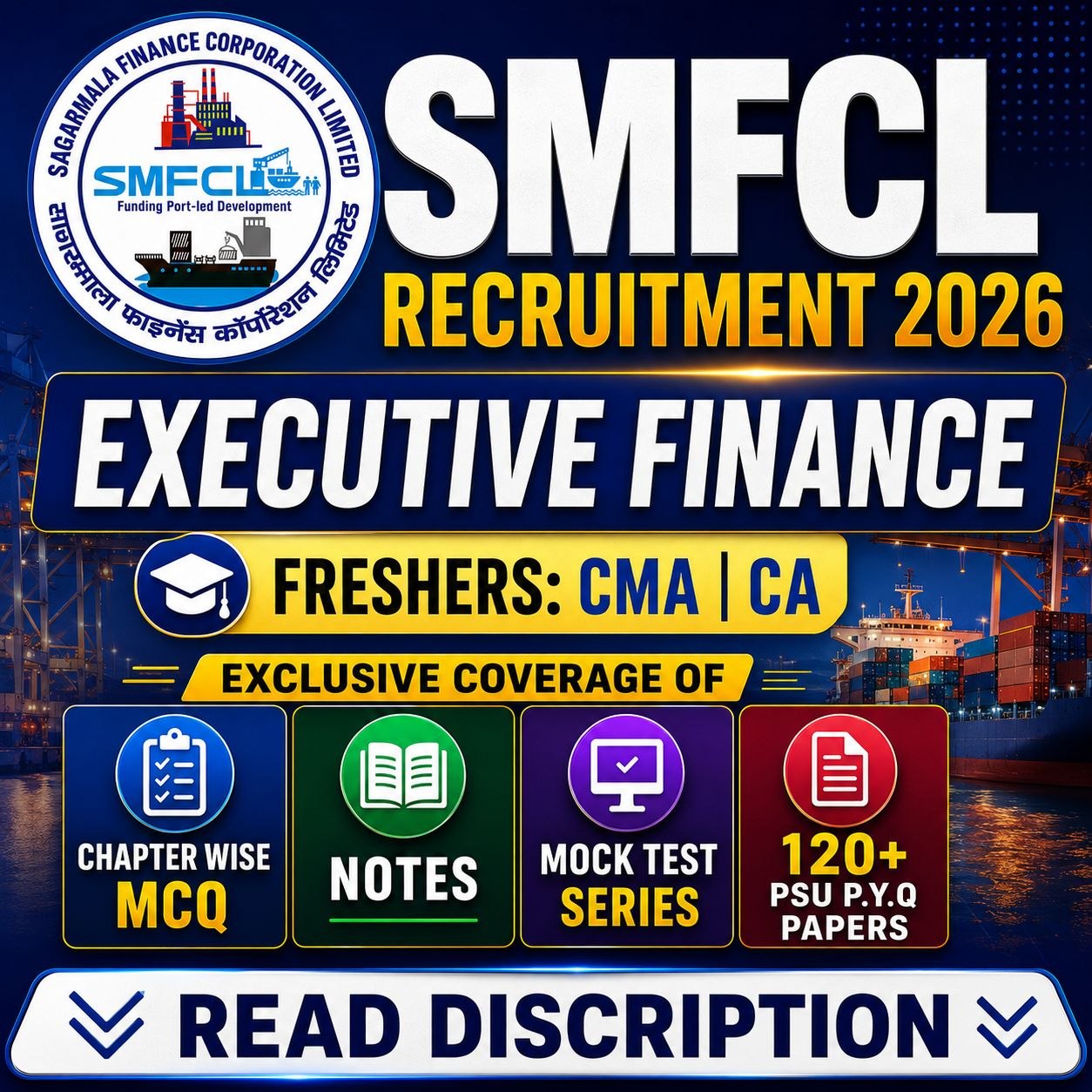 SMFCL Executive Finance Chapter Wise MCQ, Notes, Mock Test & PSU Previous Year Question Paper (e-book) 2026