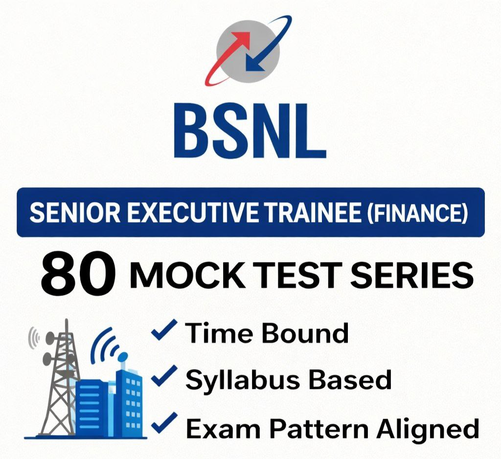 BSNL Senior Executive Trainee Finance mock test 2026