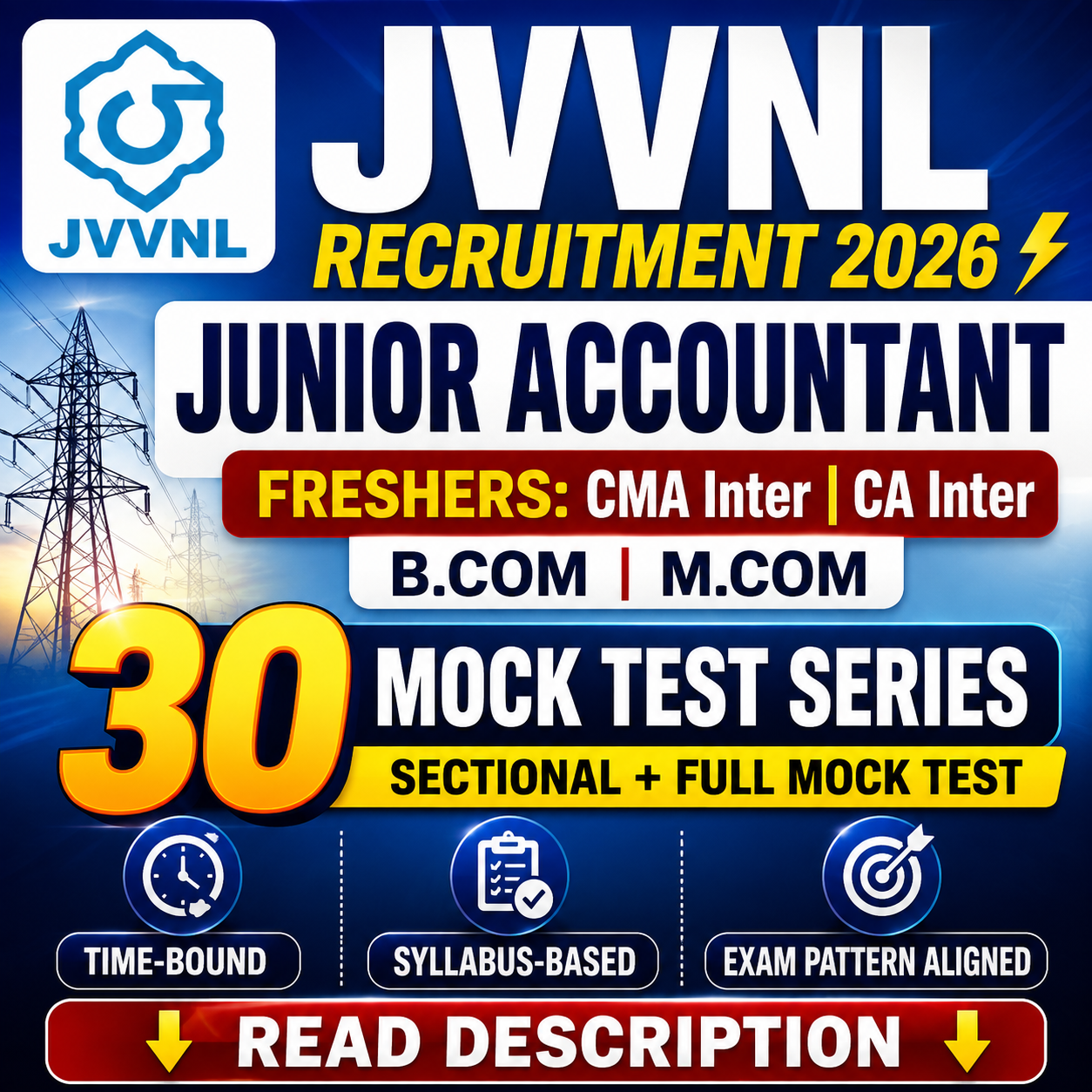 JVVNL Junior Accountant Mock Test Series 2026
