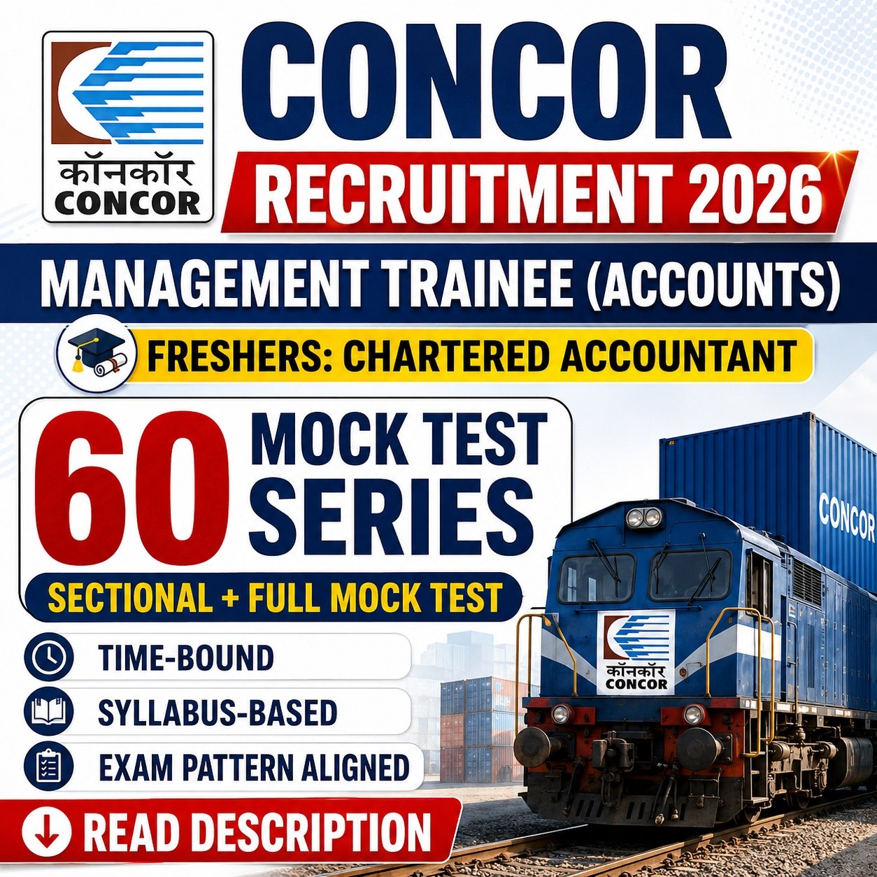 CONCOR Management Trainee (Accounts) Mock Test Series 2026