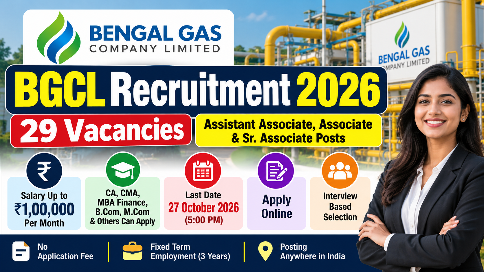 BGCL Recruitment 2026: 29 Vacancies, Salary Up to ₹1 Lakh | CA, CMA, MBA, B.Com Jobs